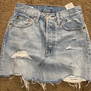 Levi Destroyed Denim Skirt